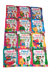 12 prime colouring books with color guide